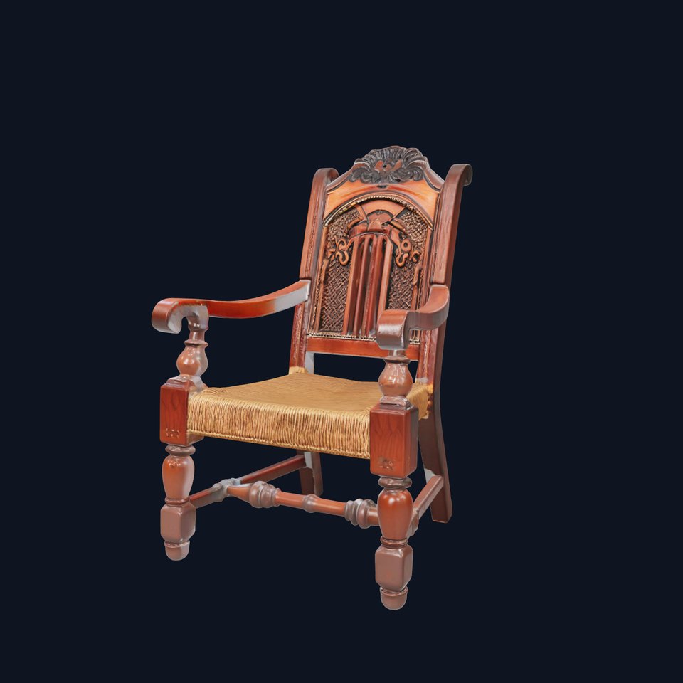 Classic Wooden Chair model pack